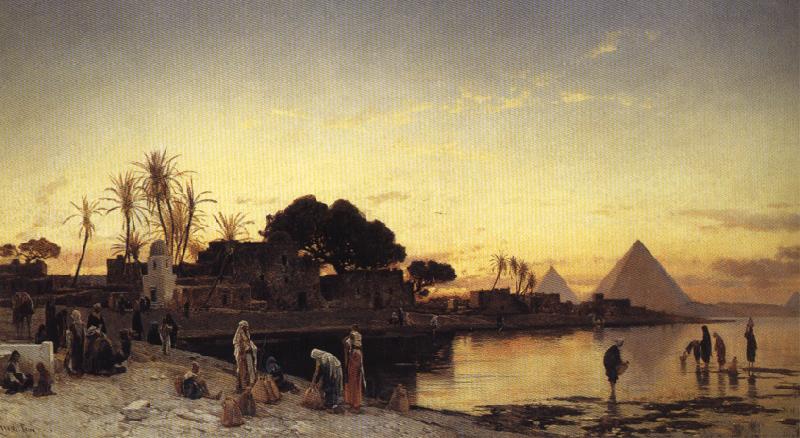 Hermann David Solomon Corrodi On the Nile Spain oil painting art